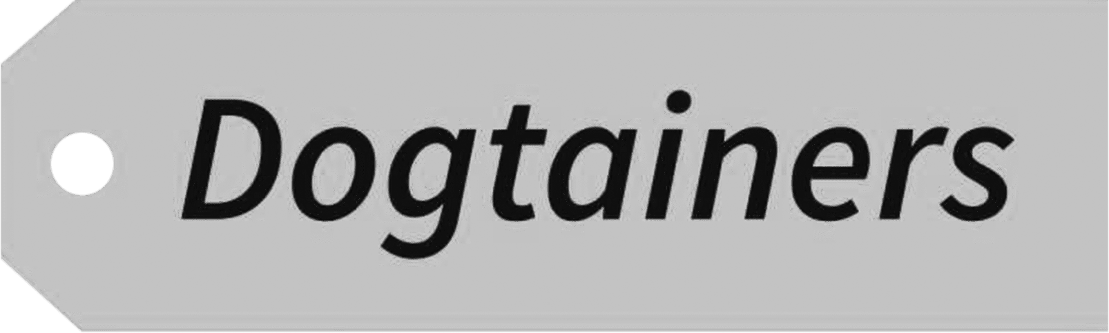 Dogtainers logo in black and white