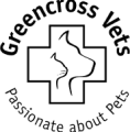 Greencross Vets logo in black and white